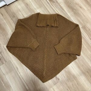 Torrid Brown Knit Poncho Sweater